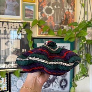 Striped Wool Beret